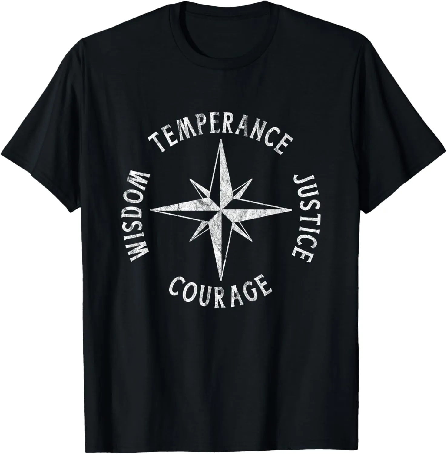 4 Stoic Virtues TEMPERANCE JUSTICE COURAGE WISDOM Stoicism T-Shirt