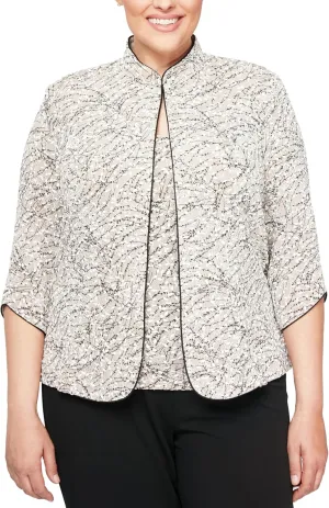 Alex Evenings Women's Top and Jacket Set