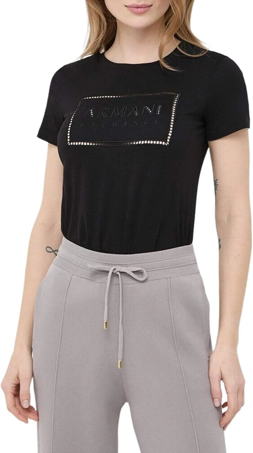 Armani Exchange Women's Embroidered Logo Cotton T-Shirt
