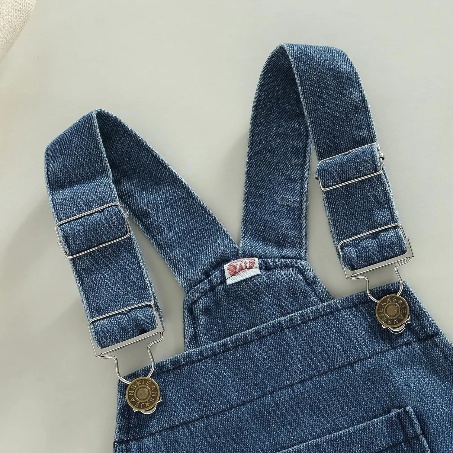 BULINGNA Infant Baby Boy Girl Denim Romper Sleeveless Straps Button Jeans Jumpsuit Unisex Baby Jeans Overalls Summer Clothes