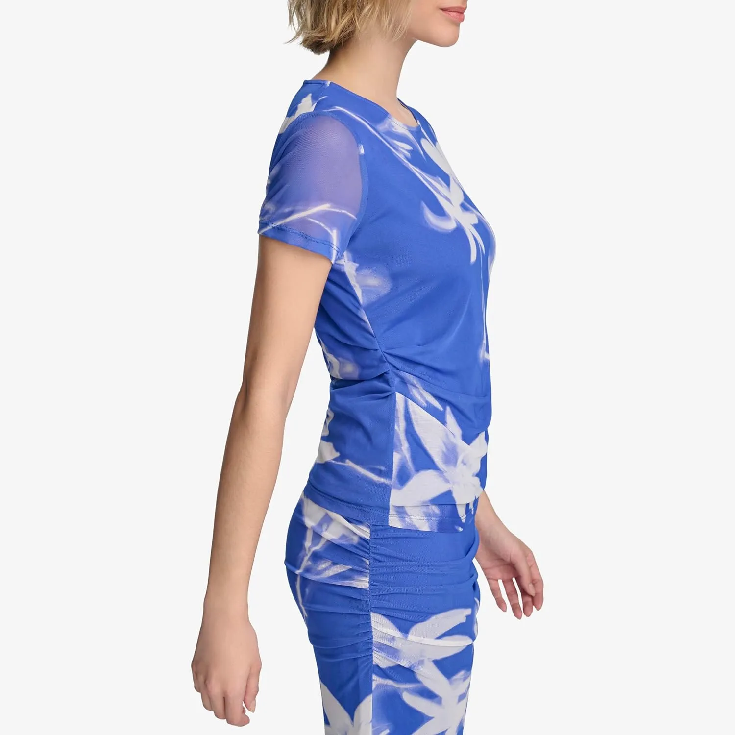 Calvin Klein Women's Printed Short Sleeve Top