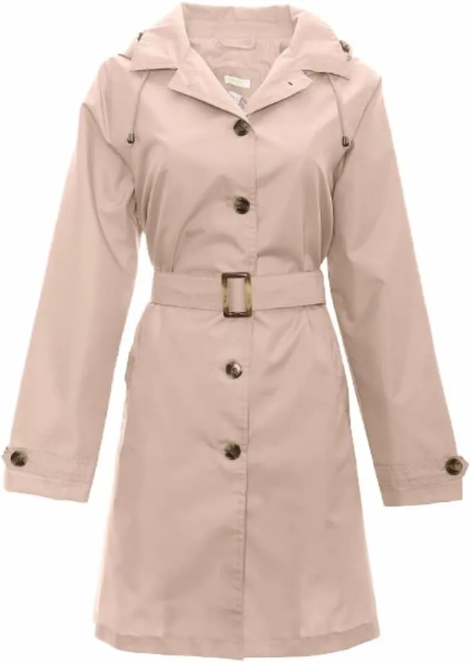 Capelli New York Ladies Rain Slicker with Removable Hood