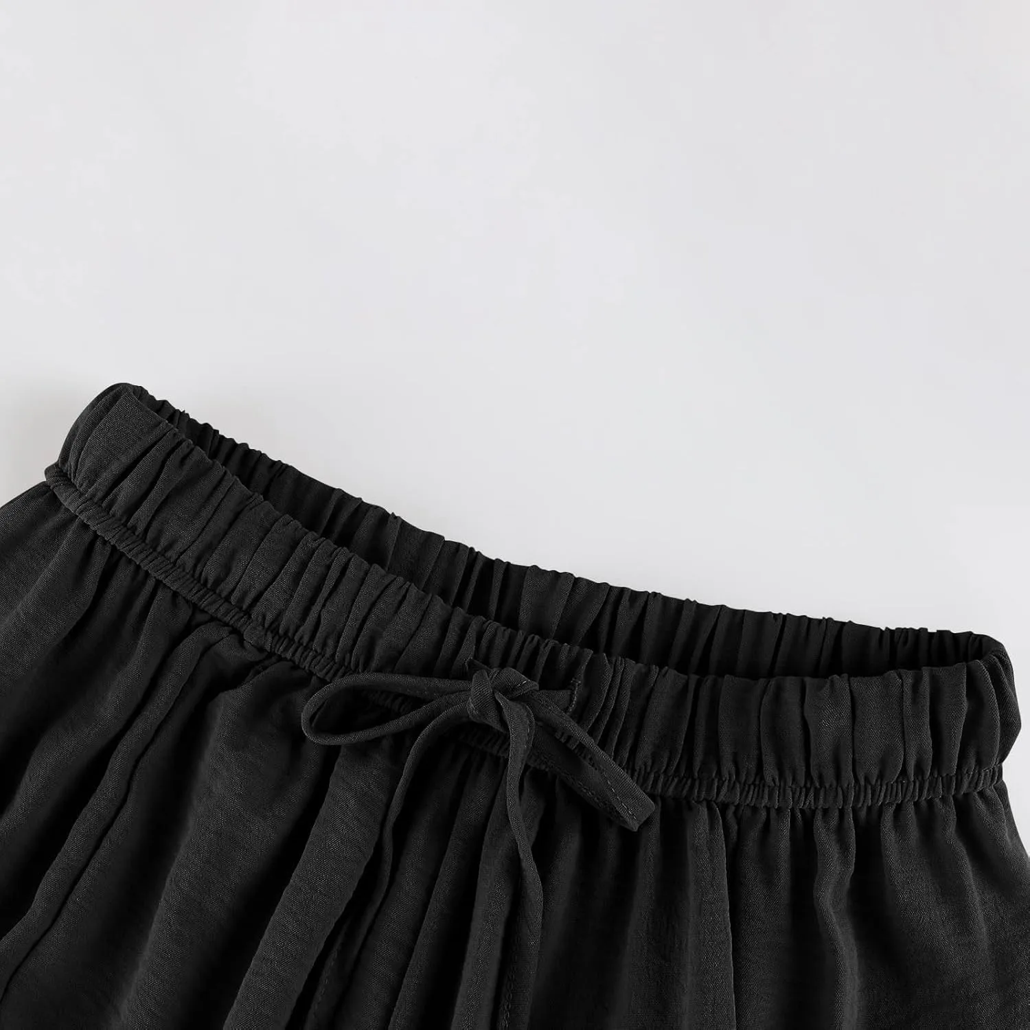 Casual Pants for Women Summer Wide Leg High Waisted Casual Boho Pants Trendy Beach Palazzo Harem Clothes with Pockets