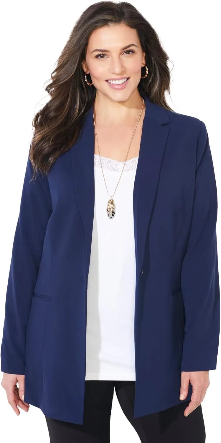 Catherines Women's Plus Size Right Fit; Blazer