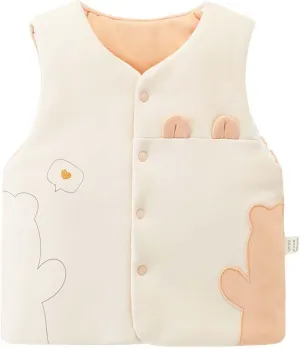Coat Padded Toddler Boys Girls Coat 3 Colors Cute Baby Vest Cotton Outside Wear Jackets Tops Heavy Coat for Boys