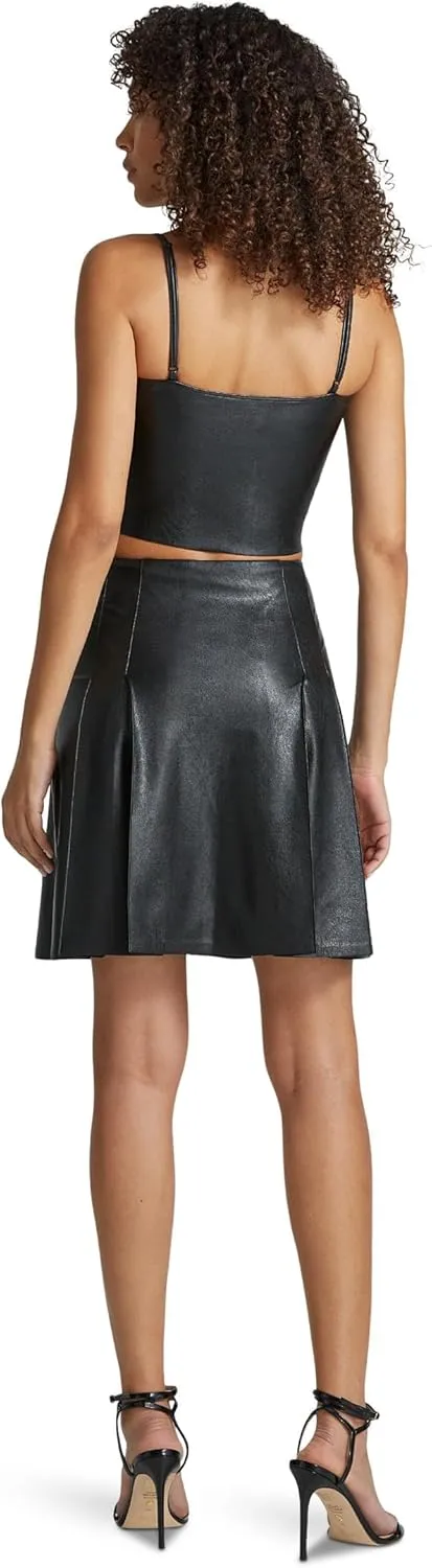 commando Women's Faux Leather Cami Crop Top