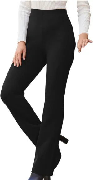Ctreela Women High Waist Slacks Work Casual Slim Fit Dress Pants Flare Leg Bootcut Office Trousers Soft Leisure Pants