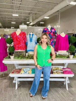 DALIA GREEN VEST TOP
