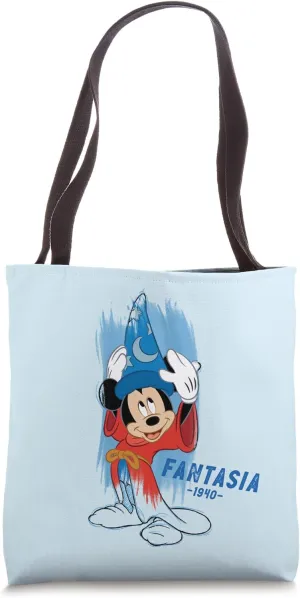 Disney Ink and Paint Sorcerer Mickey Mouse in Fantasia 1940 Tote Bag