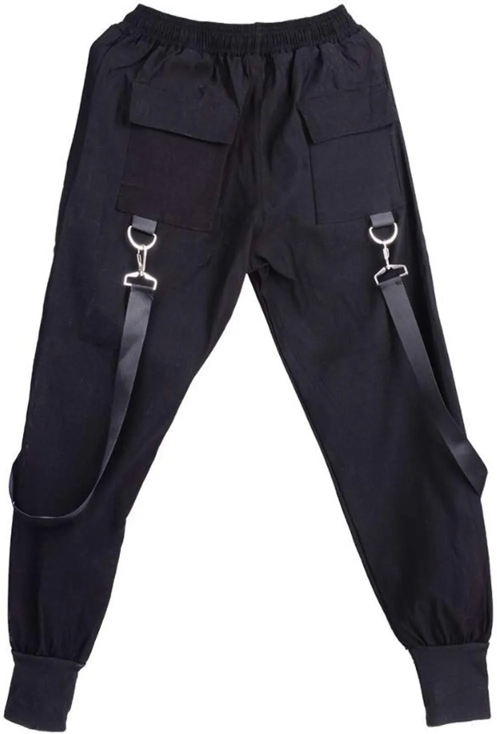 DuDubaby High Waisted Yoga Pants Men's Pockets Pencil Pants Hip Hop Patchwork Sweatpants Mens Pants Slim Fit