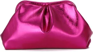 Dumpling Clutch Purse for Women Ruched Purse Bag Chic Soft Pleated Evening Handbag for Formal Wedding Party