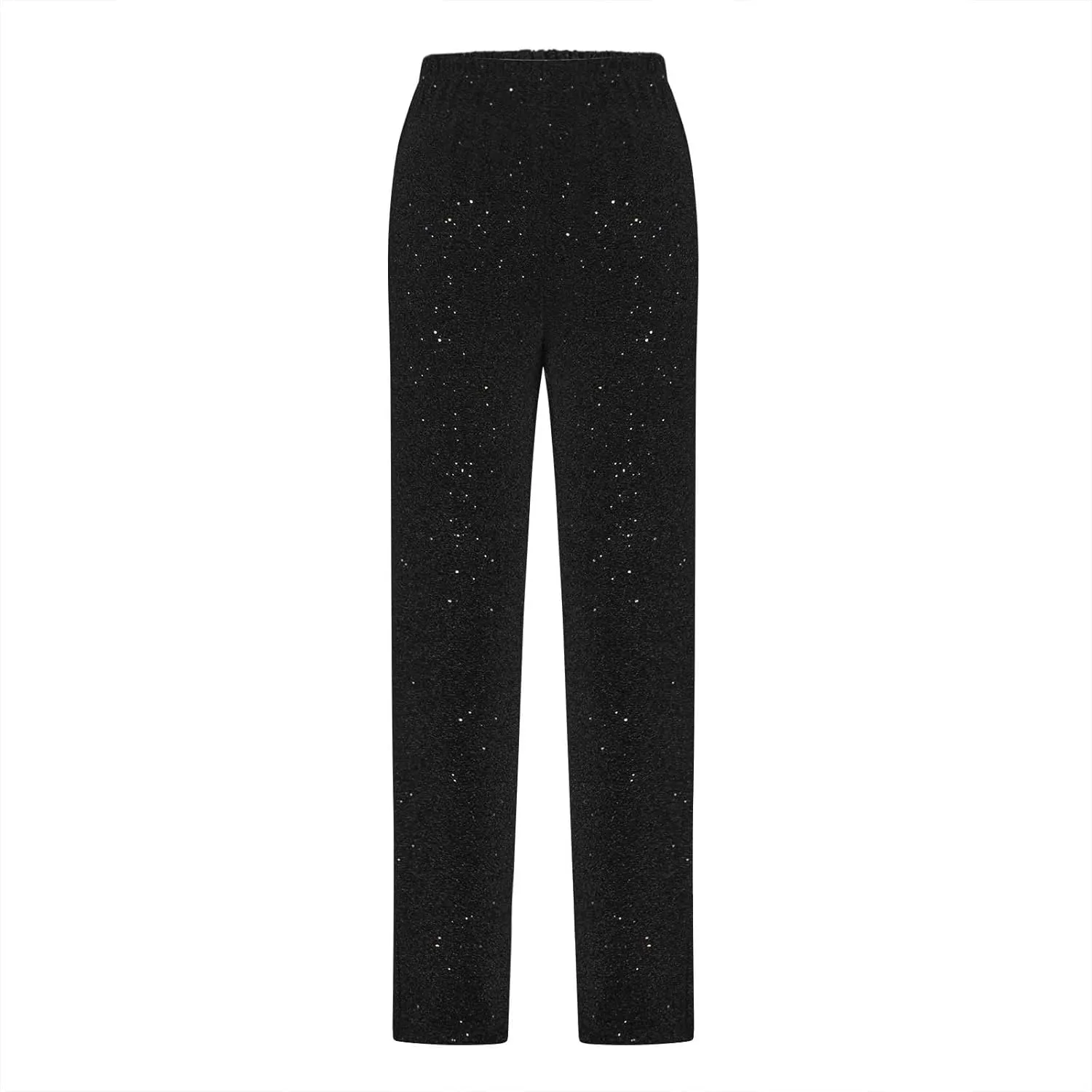 Firzero Black Leggings Women Dressy Sequin Bling Legging Joggers Elastic High Waist Pencil Pants Sparkly Skinny Trousers