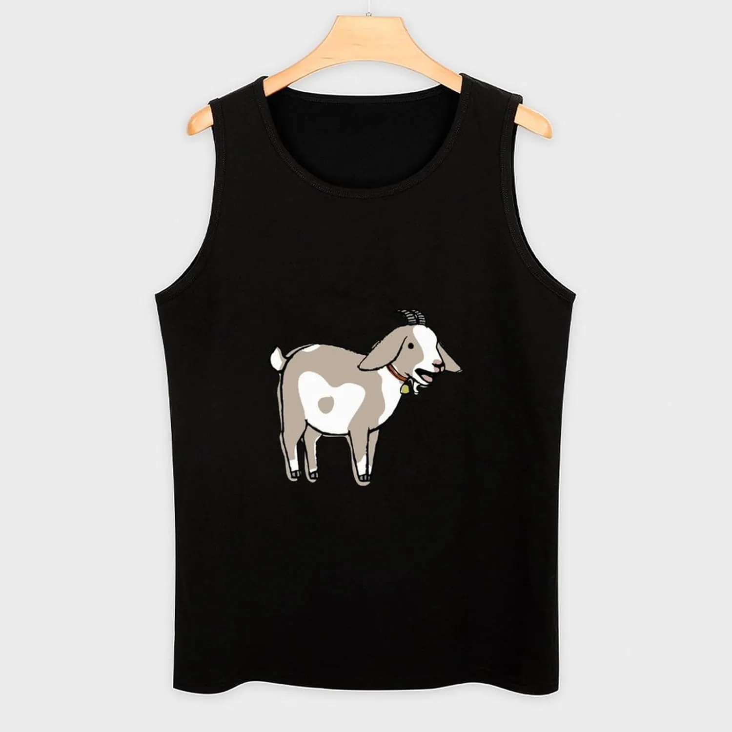 Goat Men's Sleeveless Muscle Shirts Workout Tank Top Graphics Tee T Shirt