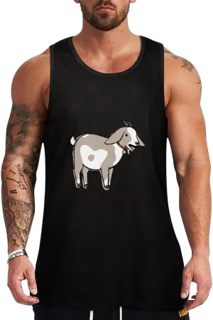Goat Men's Sleeveless Muscle Shirts Workout Tank Top Graphics Tee T Shirt