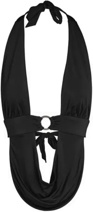 Goth Top Women Sexy V Neck Halter Punk Rock Clothes Grunge Open Back Sleeveless Vest Tank Top Party Club Outfit