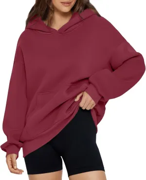 Gumipy Women's Fashion Hoodies & Sweatshirts Fleece Long Sleeve Oversized Hoodie Sweatshirt Trendy Pullover Top with Pocket