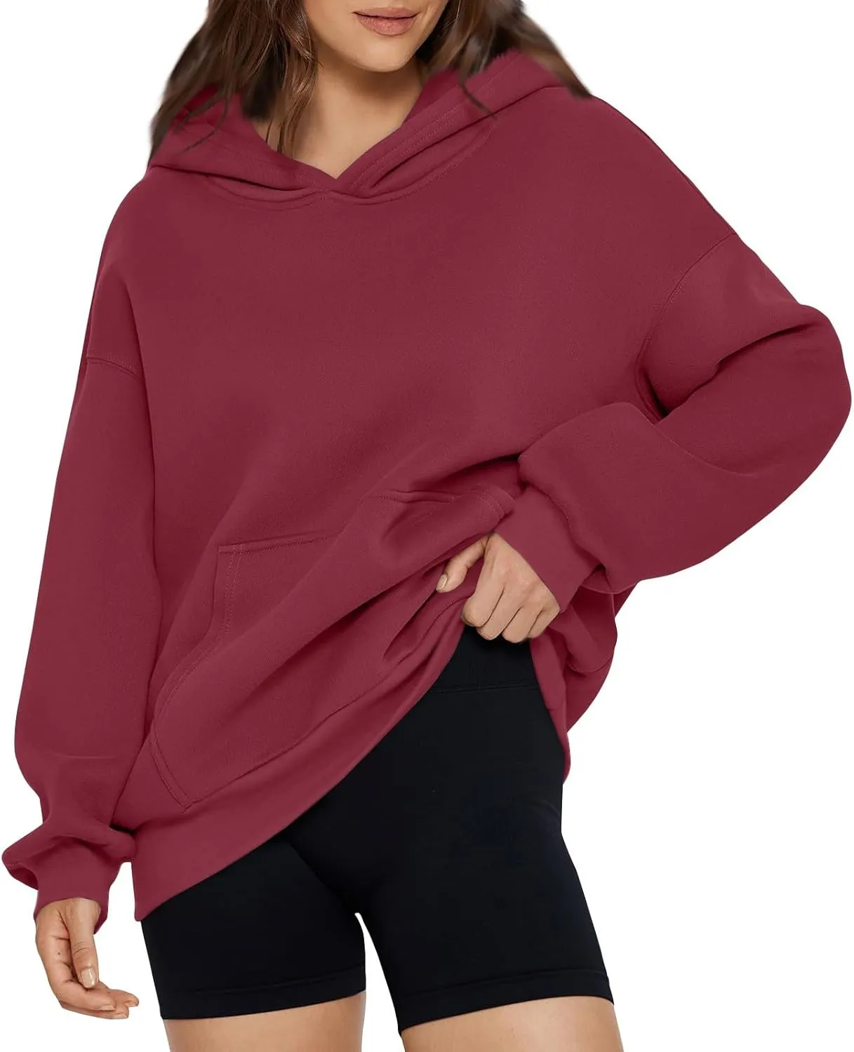 Gumipy Women's Fashion Hoodies & Sweatshirts Fleece Long Sleeve Oversized Hoodie Sweatshirt Trendy Pullover Top with Pocket