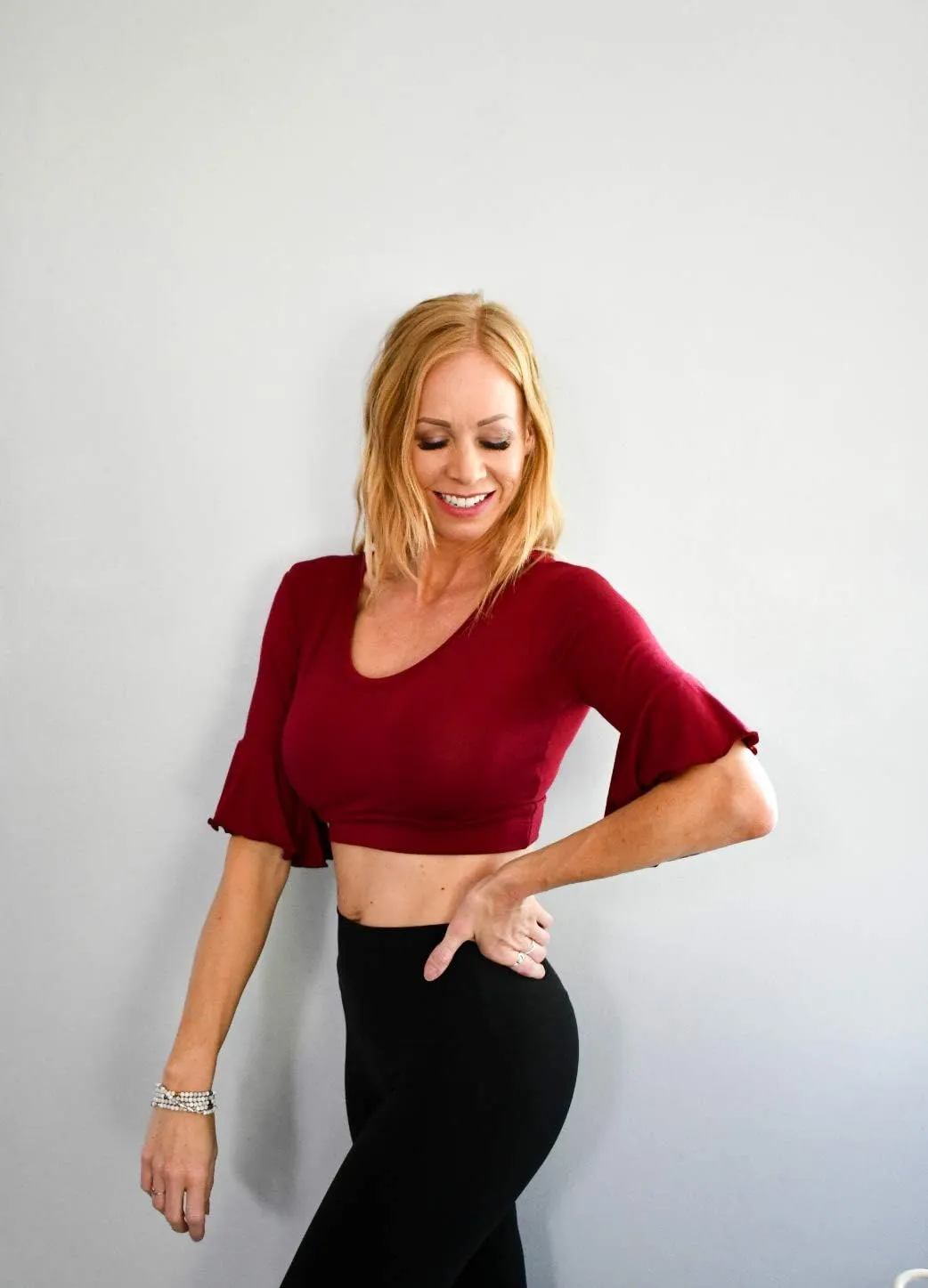 HALFTEE Bell Sleeve Layering Tee | Crop Tops for Women & Teens | XS-3X