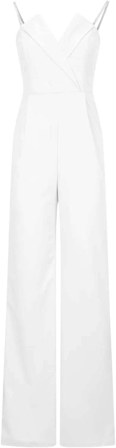 HGps8w Women's Elegant Rompers Sexy V Neck Strapless High Waist Wide Leg Long Pants Jumpsuits Summer Party Club Outfits