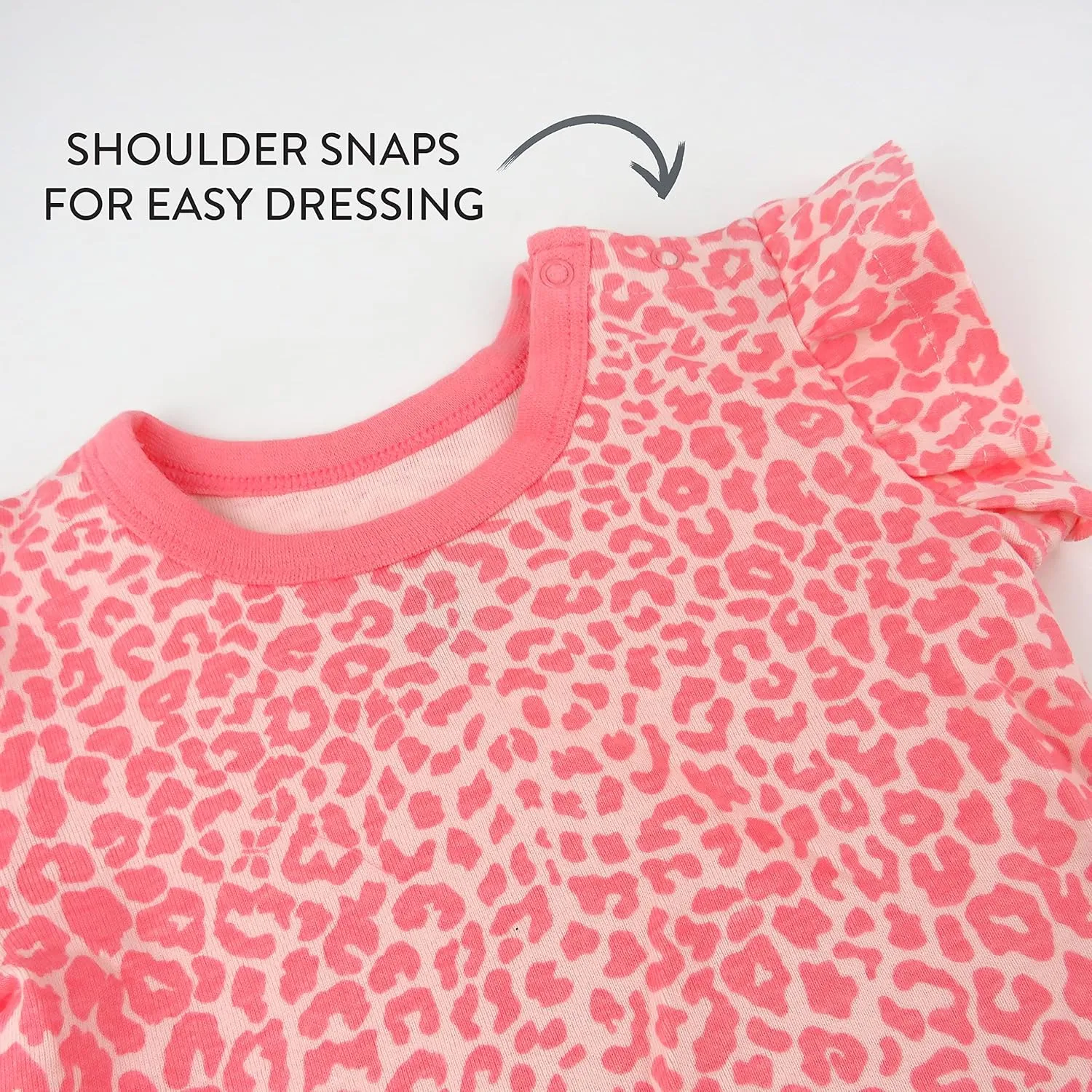 HonestBaby baby-girls Rib Romper, Flutter Sleeve Tee & Headband Set,Organic Cotton