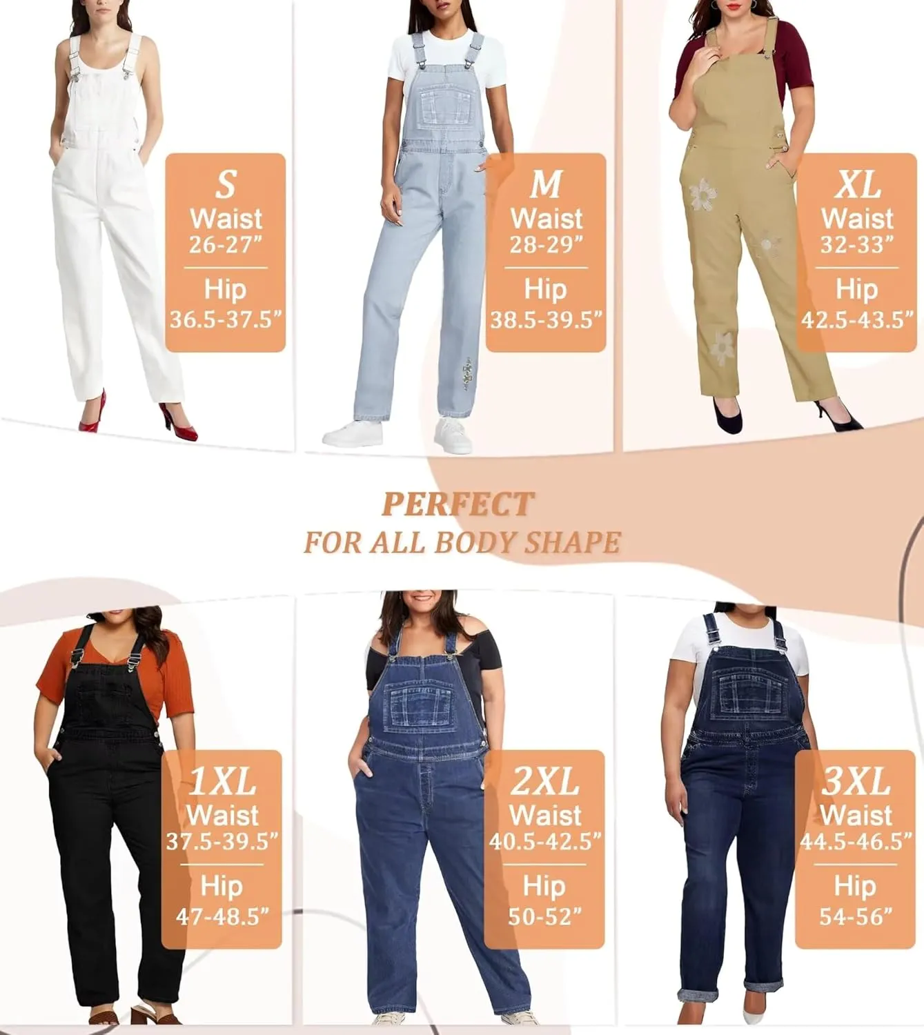 Hybrid & Company Womens Super Comfy Stretch Denim jumpsuit Pants Overalls