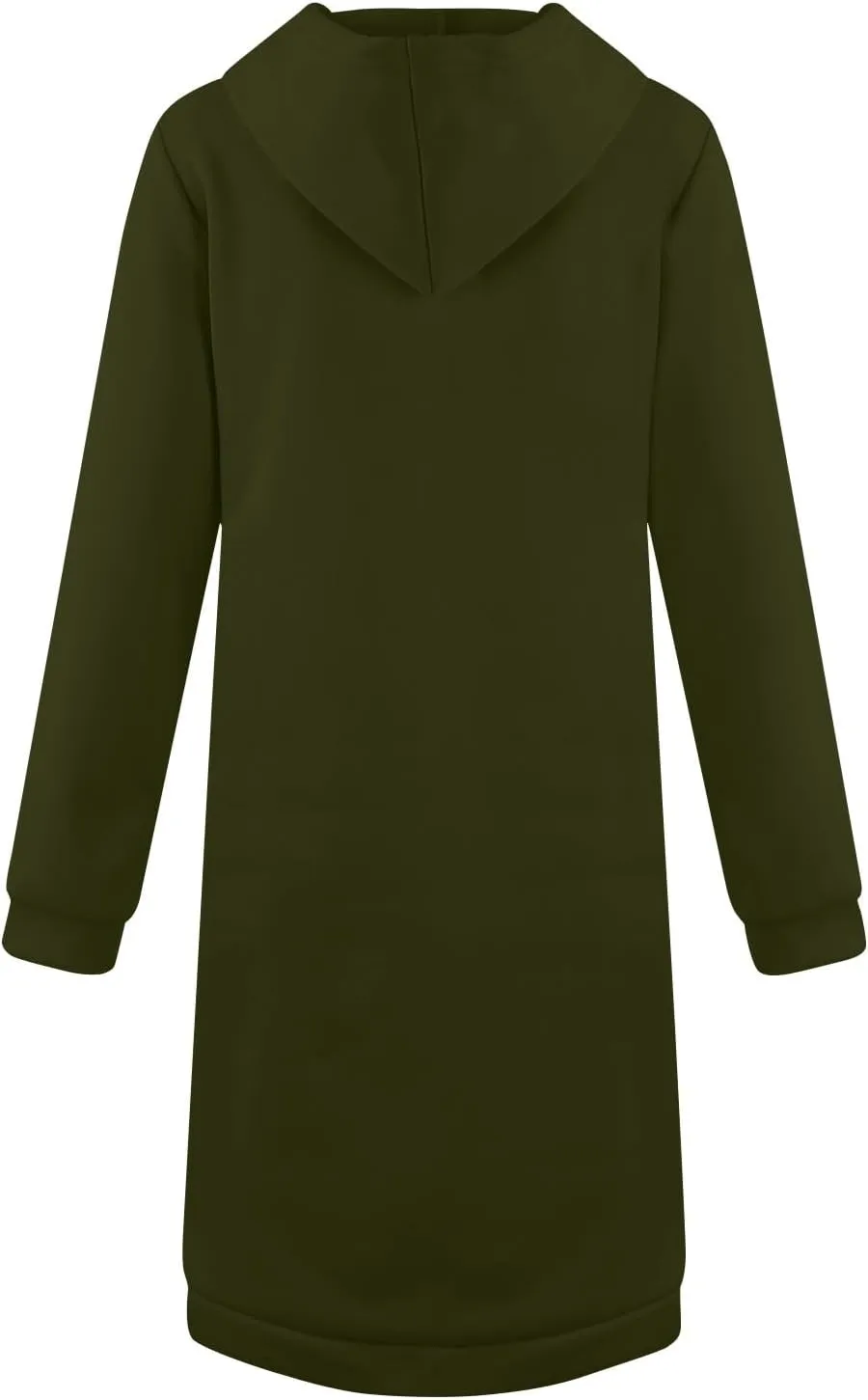 Jackets for Women Casual Zip Up Long Tunic Hoodies Winter Windproof Drawstring Hooded Jacket Outerwear with Pockets
