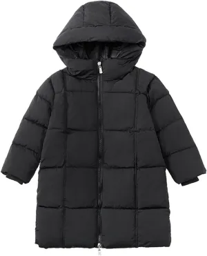 Kids Toddler Girls Boys Winter Warm Thick Coat Solid Cotton Long Sleeve Padded Jacket Clothes for 3~8T
