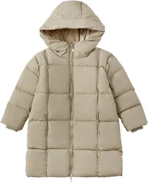 Kids Toddler Girls Boys Winter Warm Thick Coat Solid Cotton Long Sleeve Padded Jacket Clothes for 3~8T