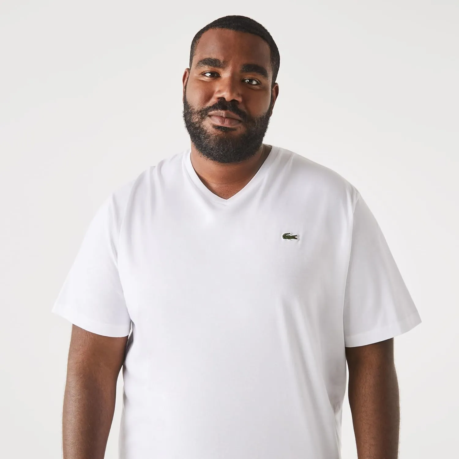 Lacoste Men's Big Fit V-Neck Pima T-Shirt