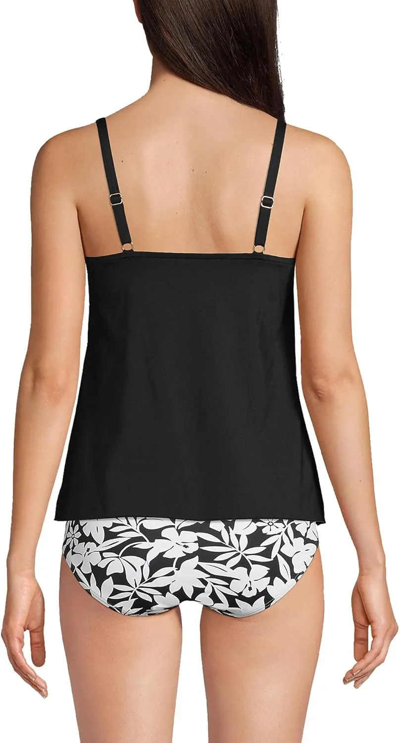 Lands' End Women's Tulip Hem Tankini Top