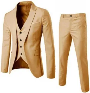 LCMTWX Men Suits Slim 3 Suit Business Wedding Party Jacket Vest & Pants Men Blazer Suit Pants For Men Men'S Casual Suits