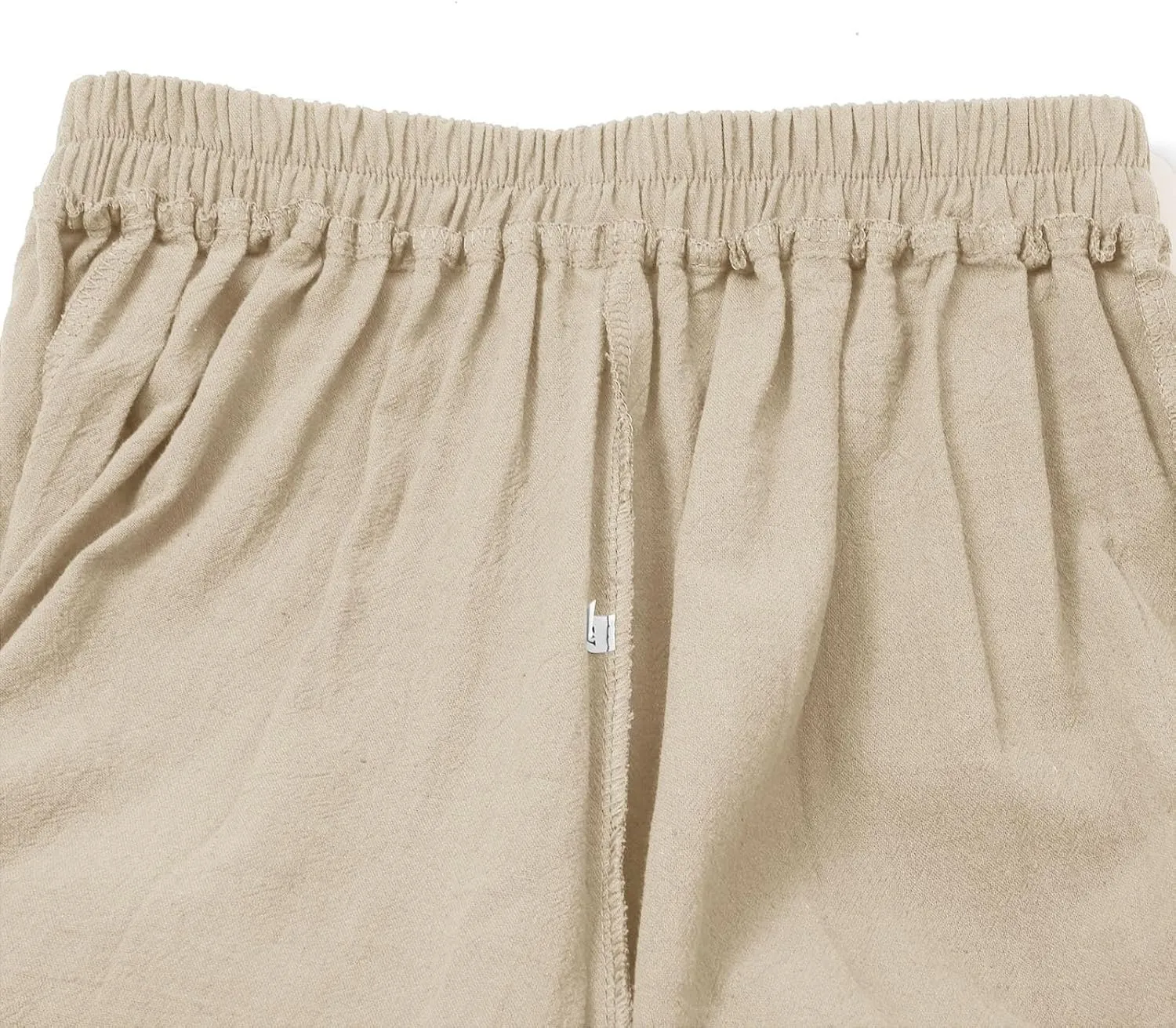 Linen Capri Pants for Women High Waisted Solid Baggy Button Down Capri Pants with Pockets Casual Summer Crop Pants