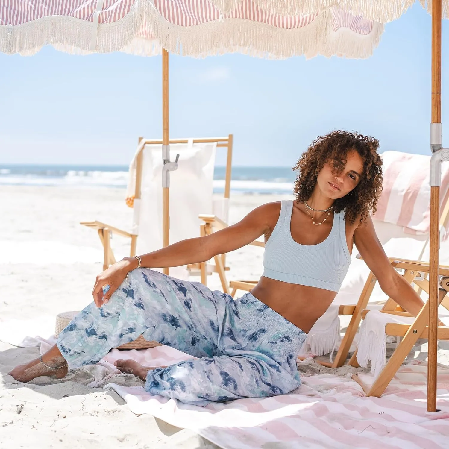 Lotus and Luna Women's Harem Pants Thai Pants for Beach & Lounge High Waisted Flowy Boho Pants Genie Pants Yoga Pants
