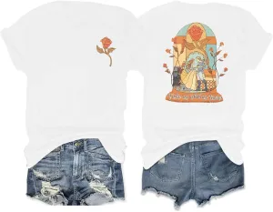 Magical Kingdom Shirt Women Tale As Old As Time T-Shirt Beauty Shirts Belle Princess Tee Vacation Short Sleeve Tops