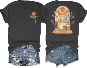 Magical Kingdom Shirt Women Tale As Old As Time T-Shirt Beauty Shirts Belle Princess Tee Vacation Short Sleeve Tops