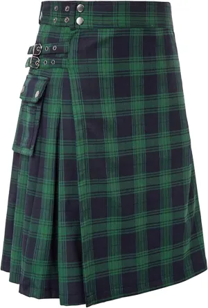 Maryia Fashion Scottish Utility Kilts Traditional Pleated Plaid Skirt Vintage School Uniform Mini Skirts Tartan Costume