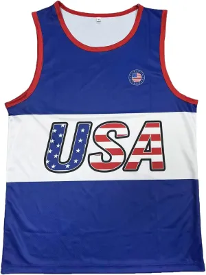 Men Youth USA Tank Top Shirt - American Tank Top Shirts for Men Labor Day Gift S-3XL