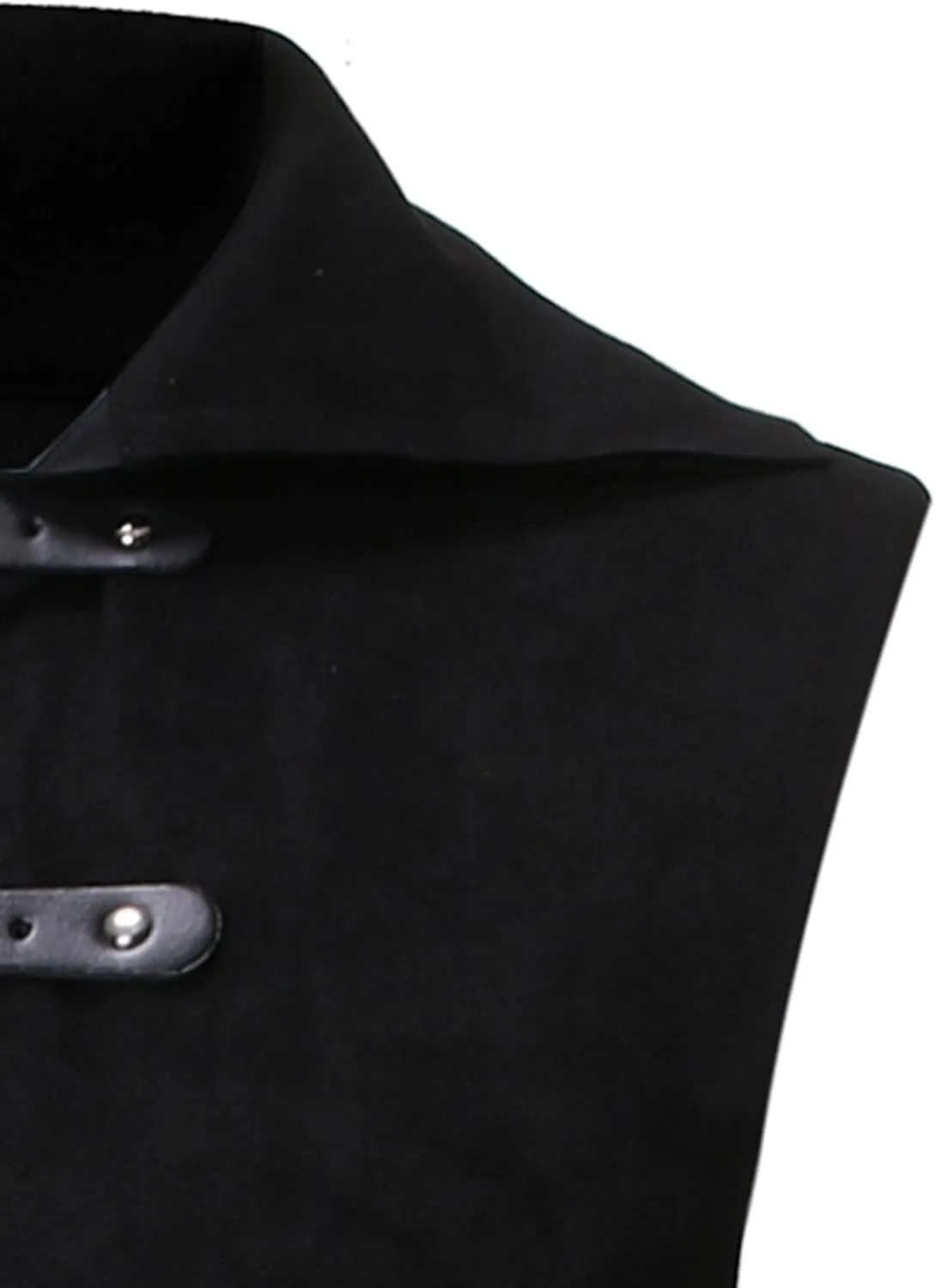 Men's Gothic Long Vest Clothing, Medieval Court Vests, Retro Tailcoat, Slim Fit Vest, Sleeveless Casual Lapel Jacket