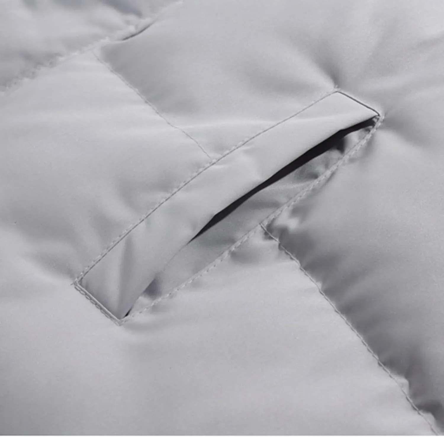 Men's Winter Coat Fleece Lined Parka Jacket Hooded Solid Thickened Hooded Cotton Padded Jacket Mens Outdoor Outwear