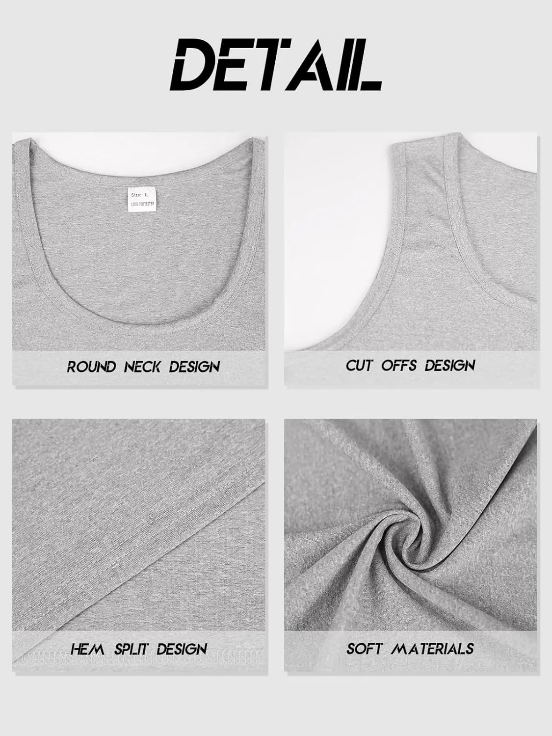 Men's Workout Tank Top Casual Soft Sleeveless Gym Muscle Shirts Bodybuilding Tee