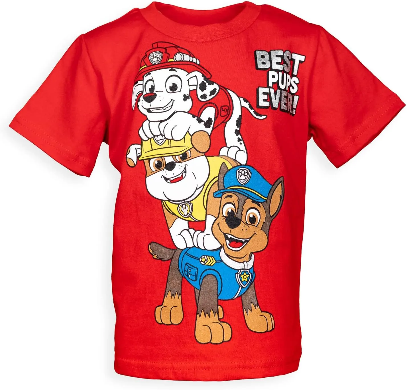 Paw Patrol Chase Marshall Rubble Rocky 4 Pack Graphic T-Shirts Toddler to Big Kid