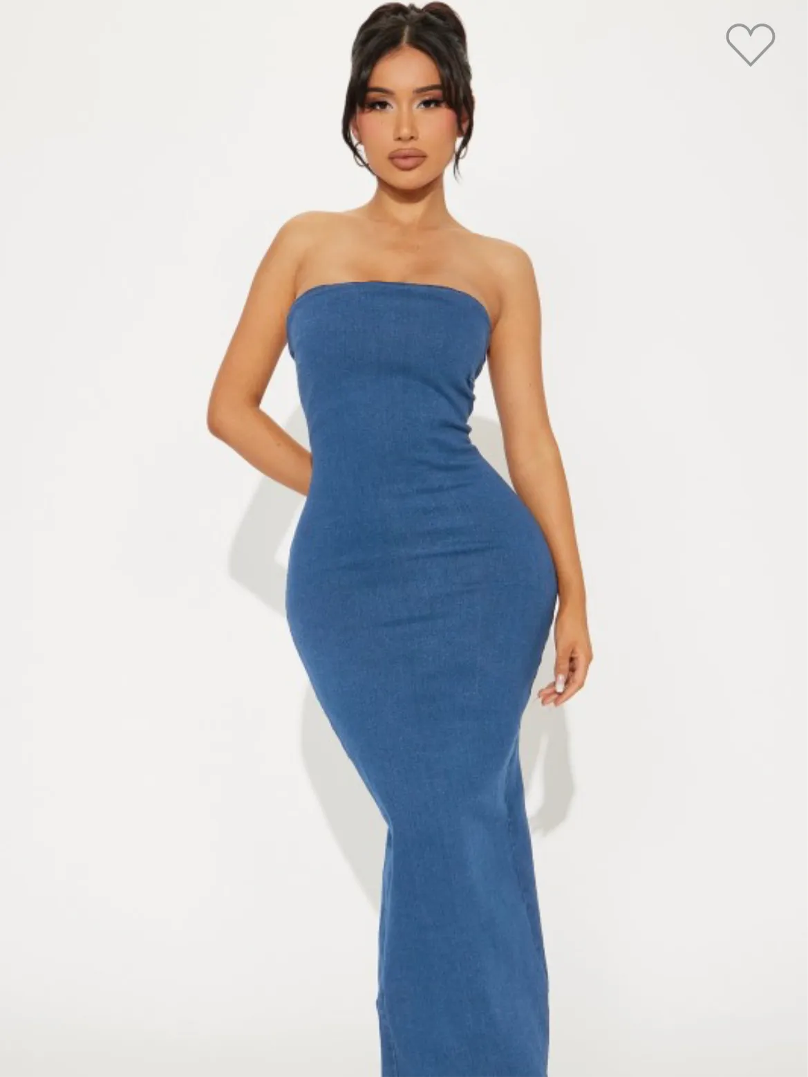 Play it safe denim tube dress