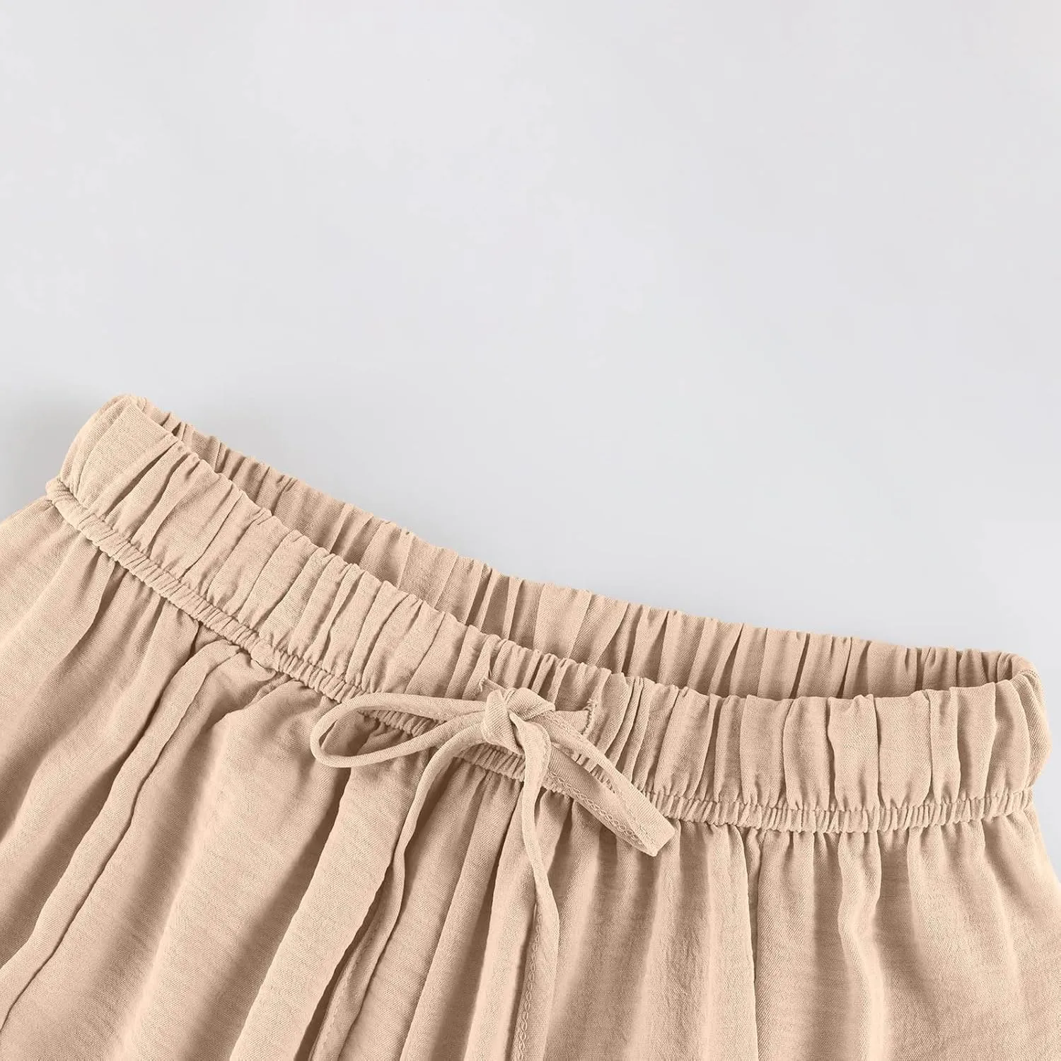 Plus Size Womens Wide Leg Pants High Waisted Casual Boho Pants Loose Flowy Palazzo Summer Beach Vacation Trousers