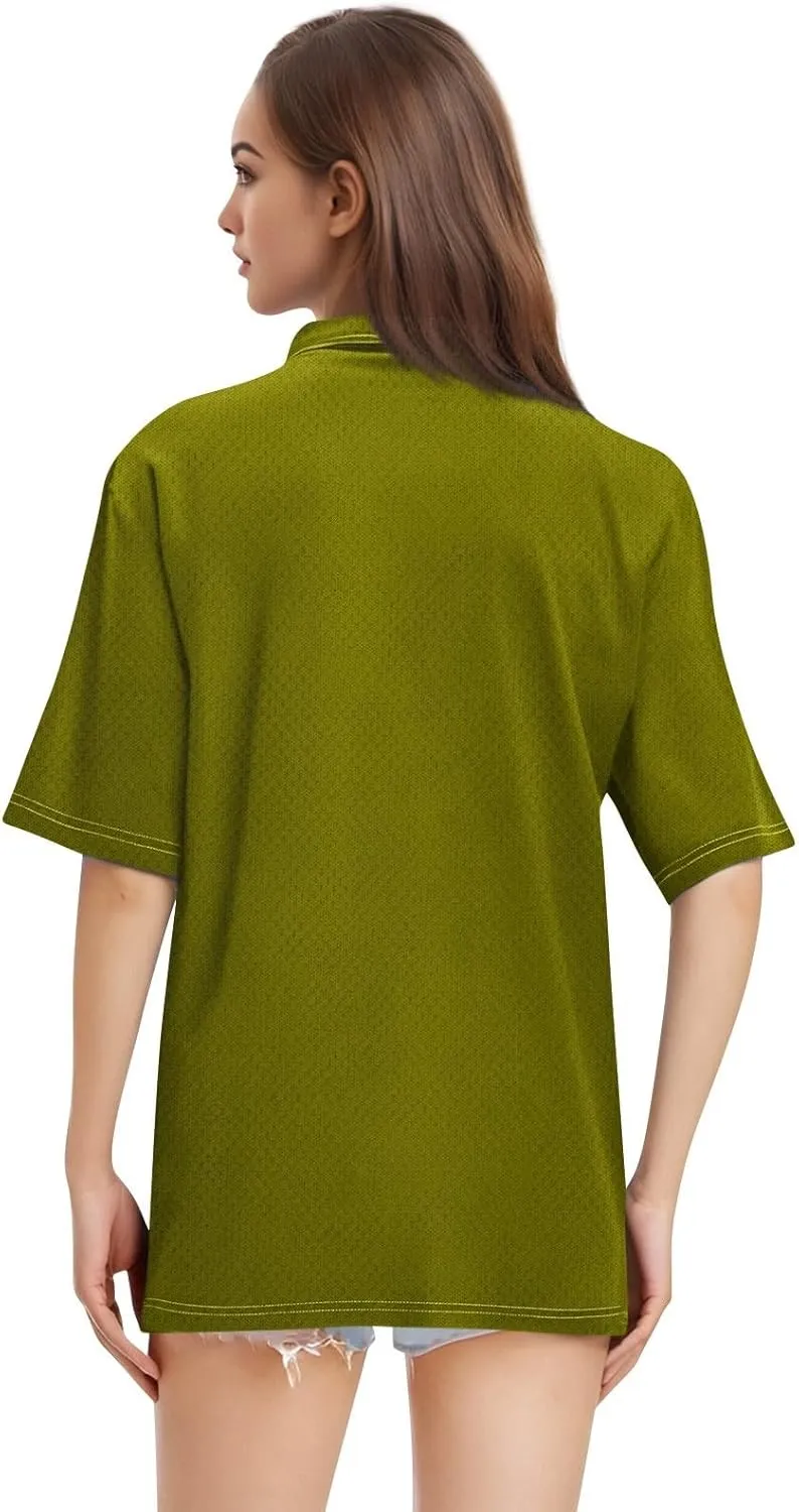 Polo Shirts for Women Collared Golf Shirts Button Short Sleeve Tops Business Casual Quick Dry Moisture Work Blouses