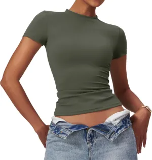 Quick-Dry Sports T-Shirt,Women's Workout Top for Yoga,Running and Gym,Breathable Athletic Tee