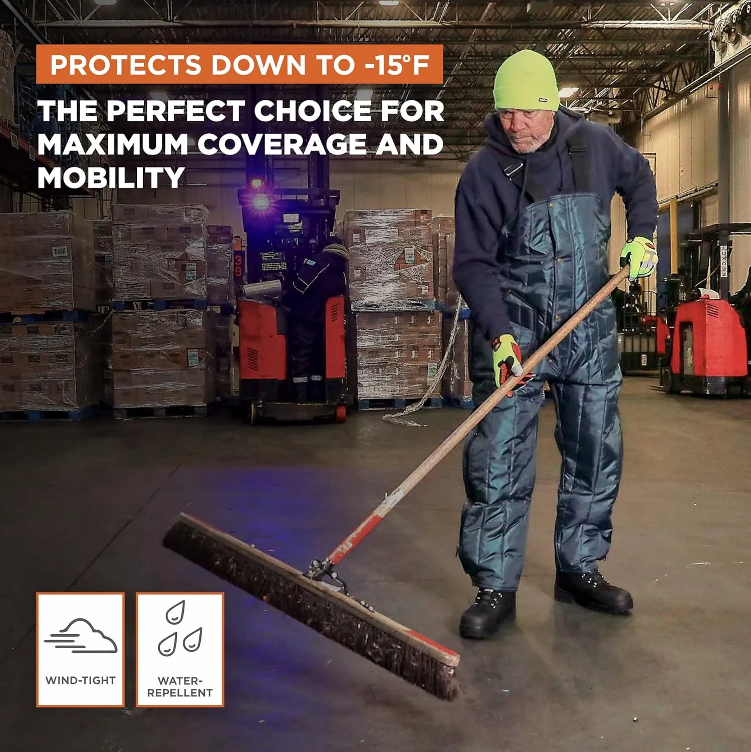 RefrigiWear Econo-Tuff Insulated High-Bib Overalls, 15F Comfort Rating