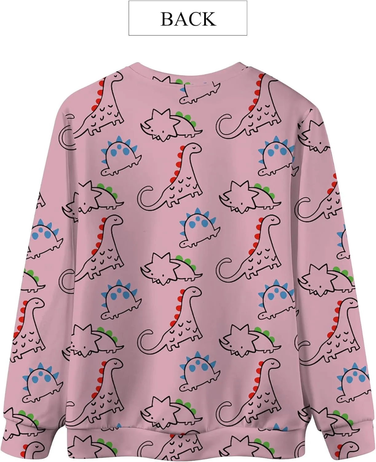 RMCMS Dinosaur Sweatershirt Women Cute Mama Dino Shirts for Adult Loose Casual Dinosaur Graphic Pullover Shirt
