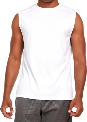 Russell Athletic Mens Dri-Power Fitted Not Tight Muscle Tank Top - Gym, Beach, Running, Basketball Gear