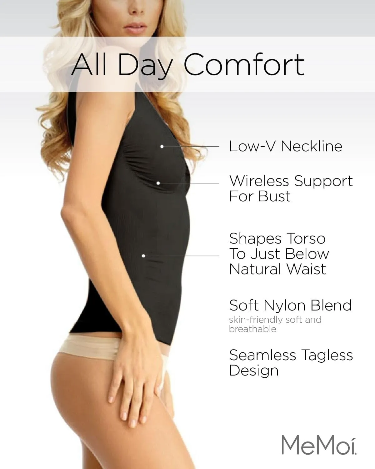SlimMe Shapewear Tank Top for Women, Tummy Control Tank Top, Compressions Tops for Women - Size Small to X-Large