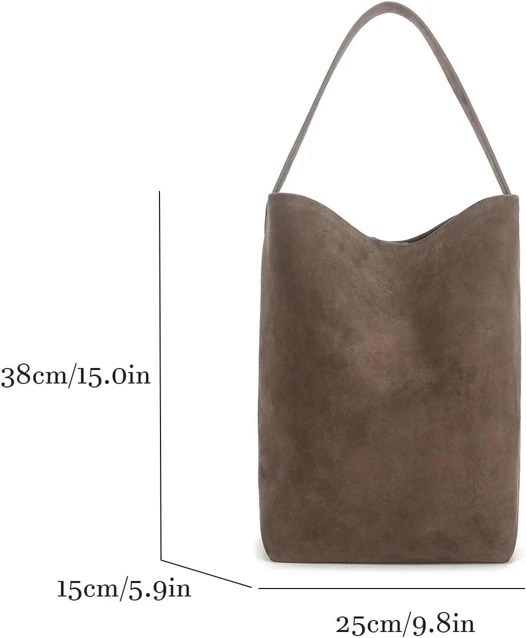 Suede Leather Bucket Bag,Top Handle Handbags